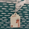 5 Geschenkanhänger mit Giraffenmotiv 
