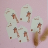 5 Geschenkanhänger mit Giraffenmotiv 