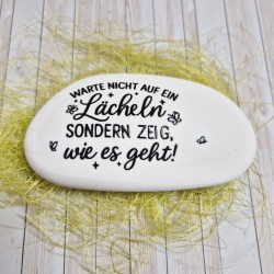 Stein mit Spruch aus Gießpulver Geschenkidee Dekoration Dekostein