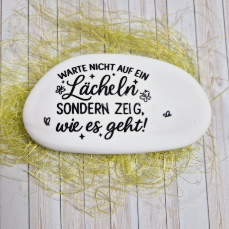 Stein mit Spruch aus Gießpulver Geschenkidee Dekoration Dekostein