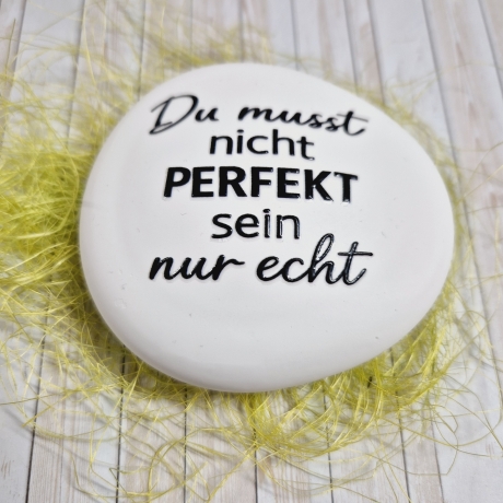 Stein mit Spruch aus Gießpulver Geschenkidee Dekoration Dekostein