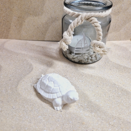 kleine Schildkröte aus Gießpulver Gießkeramik Geschenkidee Deko