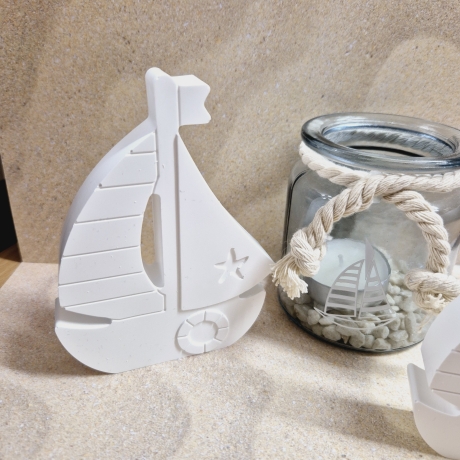 Segelboote aus Gießpulver Gießkeramik Geschenkidee Dekoration 