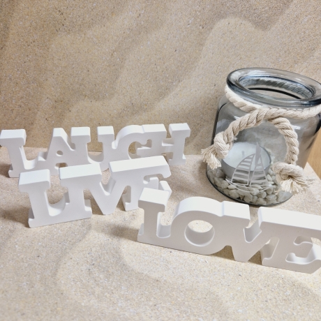 LIVE LAUGH LOVE aus Gießpulver Gießkeramik Geschenkidee Deko