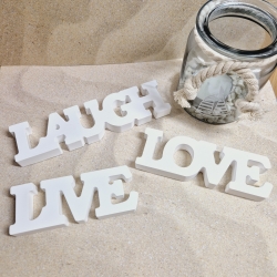 LIVE LAUGH LOVE aus Gießpulver Gießkeramik Geschenkidee Deko