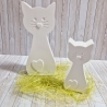 2er-Set Katzen aus Gießpulver Gießkeramik Geschenkidee Deko 