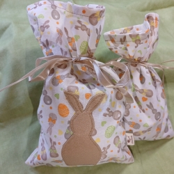 Osterbeutel Set - Geschenkbeutel 2 Stück  - Hasensäckchen - 