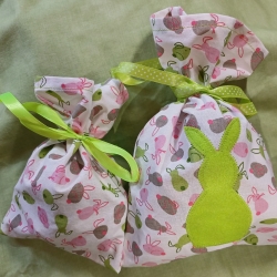 Osterbeutel Set - Geschenkbeutel 2 Stück  - Hasensäckchen - 