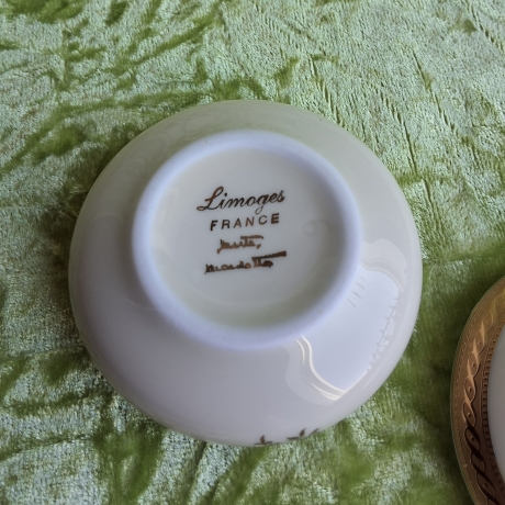 Limoges. Romantische Wildrosen auf Elfenbein. Marta Marzotto. 