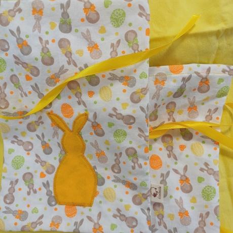 Osterbeutel Set - Geschenkbeutel 2 Stück  - Hasensäckchen - 