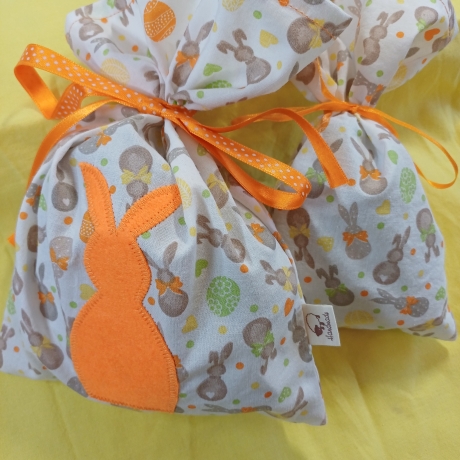 Osterbeutel Set - Geschenkbeutel 2 Stück  - Hasensäckchen - 