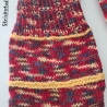 Socken  Gr. 40/41 - handgestrickt - rot / bunt