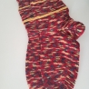 Socken  Gr. 40/41 - handgestrickt - rot / bunt