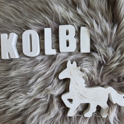 Keramik Pferd mit Wunschnamen aus Keramik