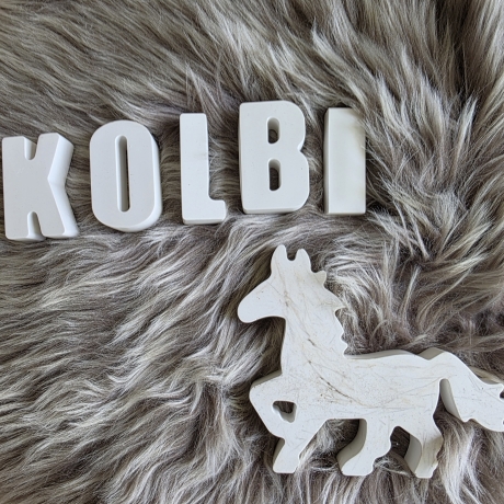 Keramik Pferd mit Wunschnamen aus Keramik