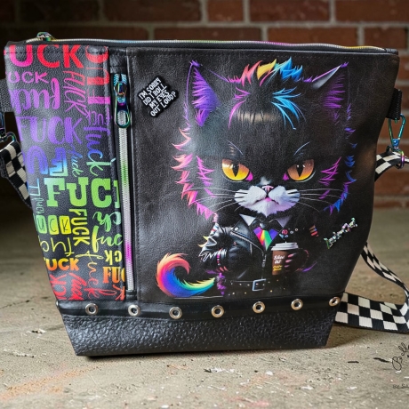 Tasche Handtasche Betty Coffee Cat Kaffee Katze