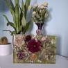 Bild/Tablett/Dekoration 30x20 echte Blumen in Epoxidharz