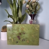 Bild/Tablett/Dekoration 30x20 echte Blumen in Epoxidharz