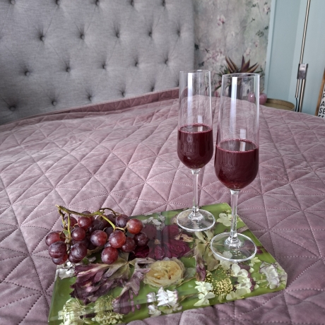 Bild/Tablett/Dekoration 30x20 echte Blumen in Epoxidharz