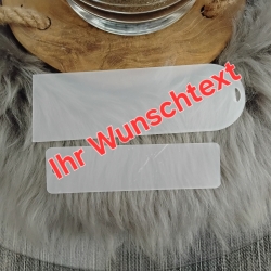 Lesezeichen Acryl Individuell mit Wunschtext