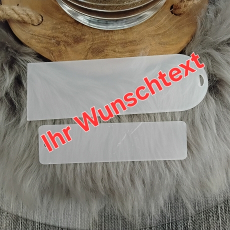 Lesezeichen Acryl Individuell mit Wunschtext
