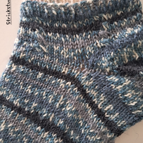 Socken Gr. 38/39 - handgestrickt - doppeltes Bündchen