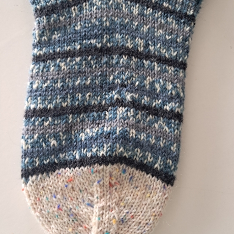 Socken Gr. 38/39 - handgestrickt - doppeltes Bündchen
