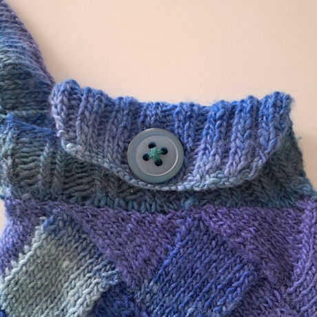 Tasche - handgestrickt - beutelform - aufbewahrung