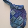 Tasche - handgestrickt - beutelform - aufbewahrung