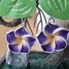 Kette und Ohrringe, Blume, lila