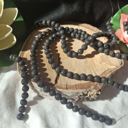 Perlen, Lavaperlen, schwarz 