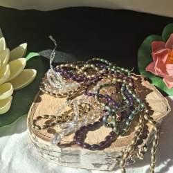 Perlen,  Glasperlen, oval