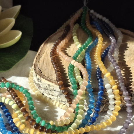 Perlen, Glasperlen , Cateye Perlen