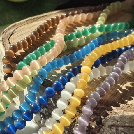 Perlen, Glasperlen , Cateye Perlen