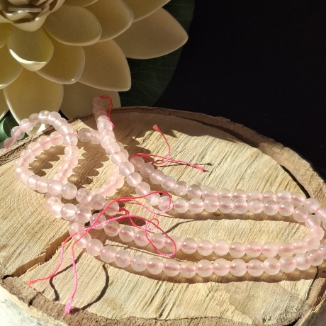 Perlen, Rosenquarz Perlen 