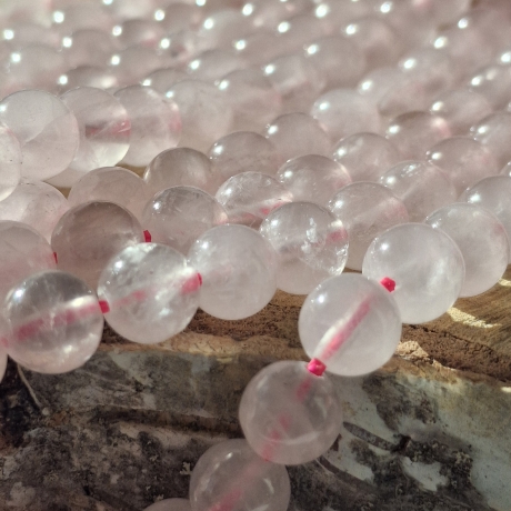 Perlen, Rosenquarz Perlen 