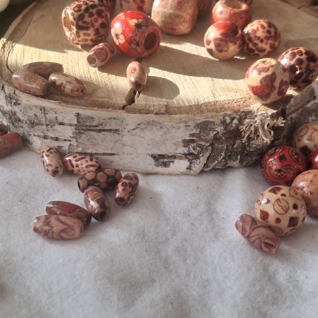 Perlen,  Holzperlen-Set, 