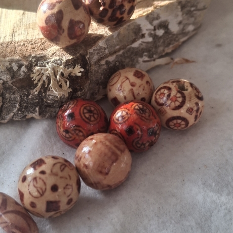 Perlen,  Holzperlen-Set, 