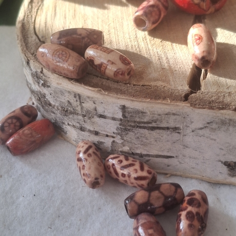 Perlen,  Holzperlen-Set, 