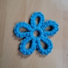 Makramee- Blüte, 9 cm, verschied, Farben, Handarbeit