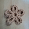 Makramee- Blüte, 9 cm, verschied, Farben, Handarbeit