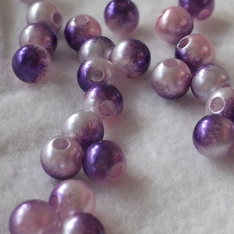 Perlen, Acryl-Perlen, hellrosa,pink,lila