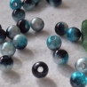 Perlen, Acryl-Perlen,  bunt blau