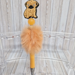 Kugelschreiber Perlen Hund Mops Geschenkidee Mitbringsel