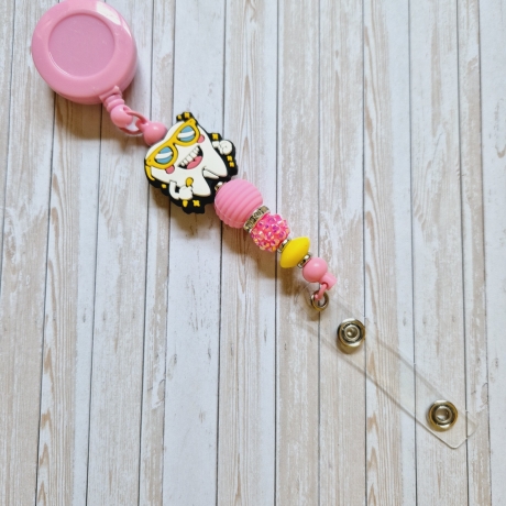 Ausziehclip, Namensschildhalter, Ausweishalter Geschenkidee 