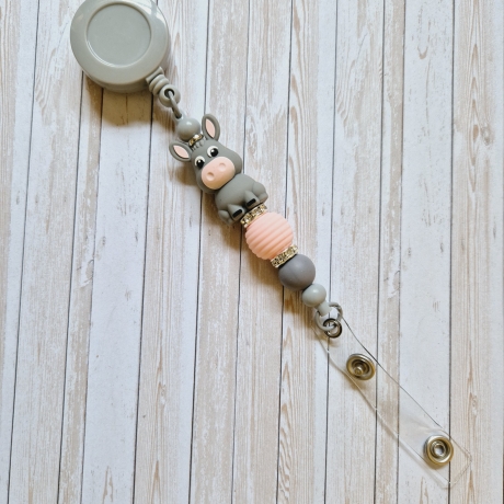Ausziehclip, Namensschildhalter, Ausweishalter Geschenkidee 