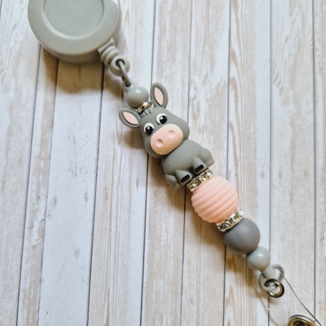 Ausziehclip, Namensschildhalter, Ausweishalter Geschenkidee 