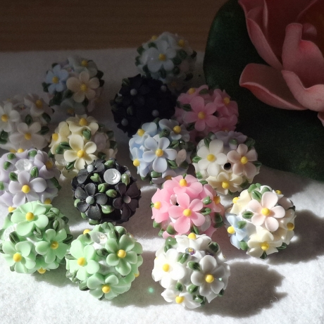 Perlen, Polymer - Strass Perlen 