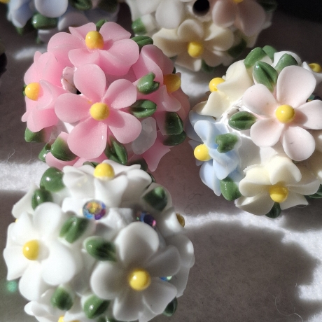 Perlen, Polymer - Strass Perlen 