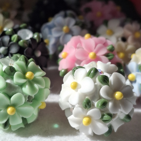 Perlen, Polymer - Strass Perlen 